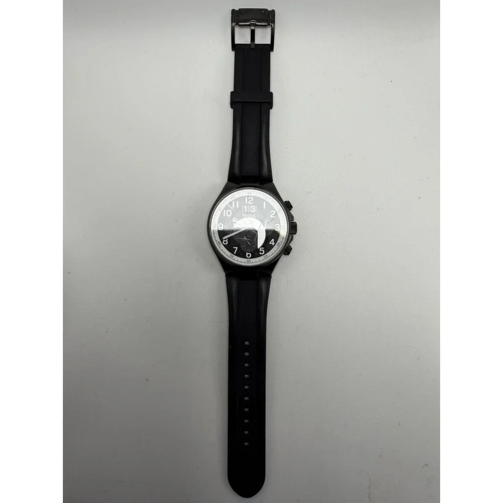 Fossil Mens New Battery CH2918 Qualifier Chronograph Black Watch 47MM 8.5